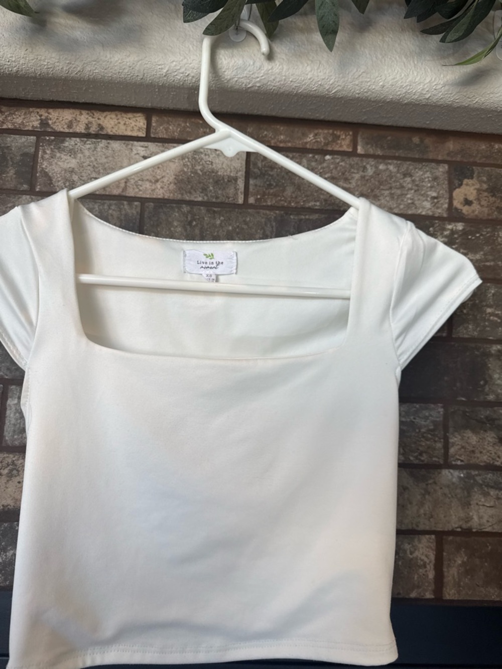 In Bloom Cream Square Neck Crop Top